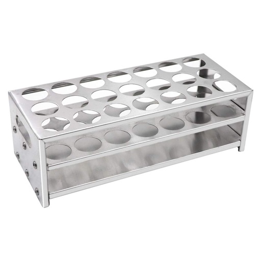 [ST500-20] Aluminium Test tube rack (Ø: For 12.5mm Tubes, 40 holes)