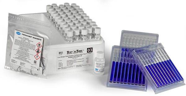 Hach TOC Reagent set, Purging Method, LR, TNT, 0.3-20.0 mg/L C