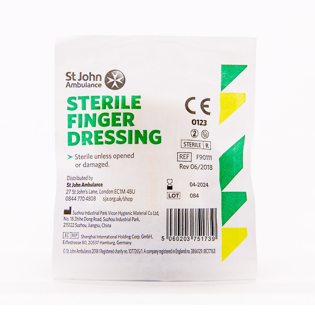 St John Ambulance 3.5x3.5cm Sterile Finger Dressing