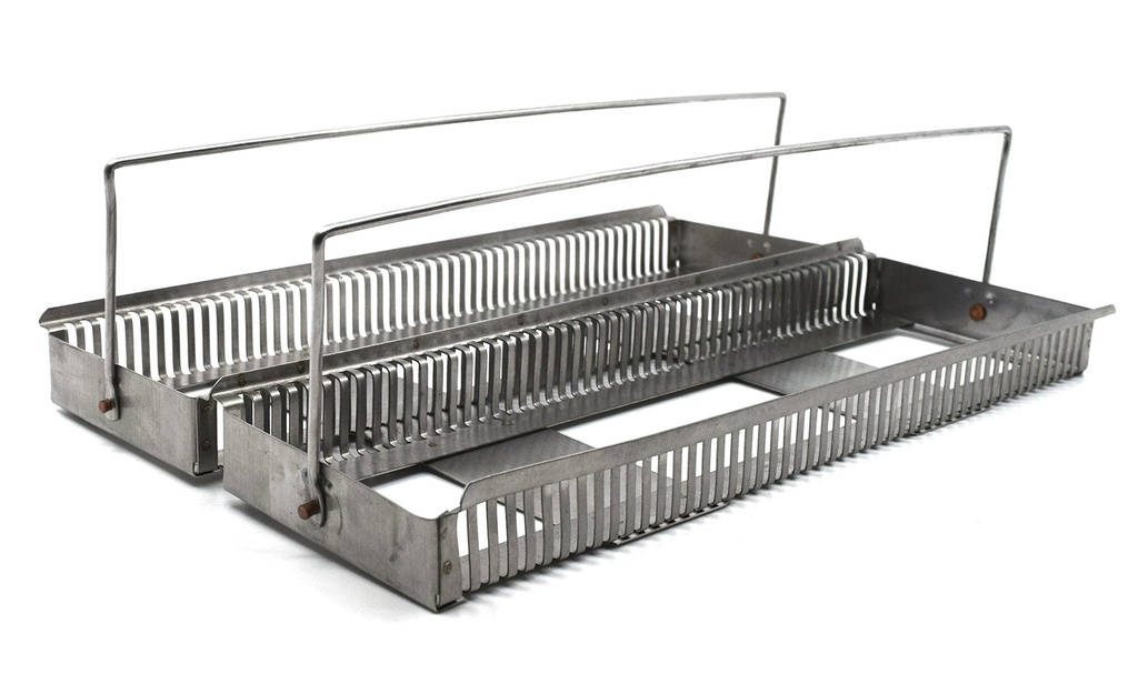 Microscope Slide Staining Rack, Aluminum with Handles