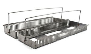 Microscope Slide Staining Rack, Aluminum with Handles