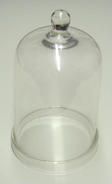 Bell Jar with Clear Glass KnobTop