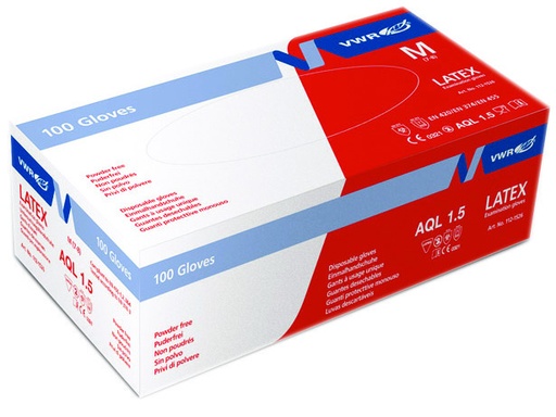 [112-2750] VWR®, Latex Gloves, Powder-free (Small Size)