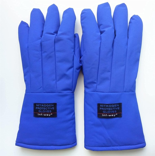 [CSG001/L] Cryogenic Gloves, waterproof, Blue, EN511:2006 (Mid Arm Length, 15 Inches)