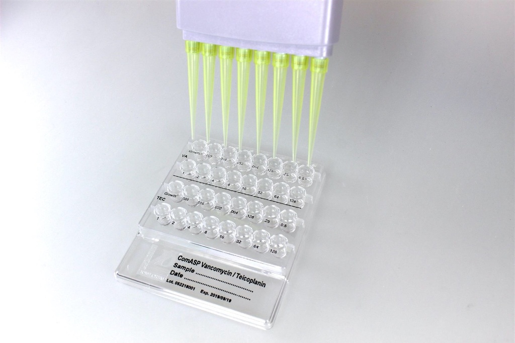 Liofilchem™ ComASP™ Vancomycin / Teicoplanin MIC Broth Microdilution Panel, for 4 Tests