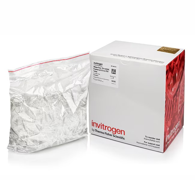 Invitrogen™ Thin-walled, frosted lid, RNase-free PCR tubes (0.5 mL)