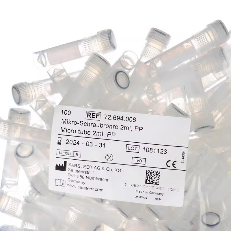 Sarstedt Screw cap micro tube, 2 mL, sterile