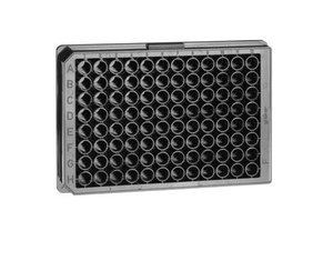 Greiner 96-well plates, PP, Flat Bottom, Chimney Style, Black, 392 µL