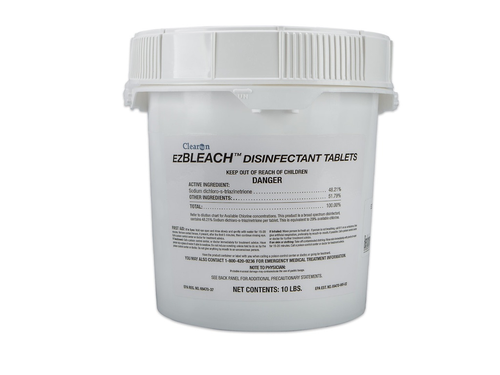 EZ Bleach™ Disinfectant Tablets, 900 Tabs per Tub