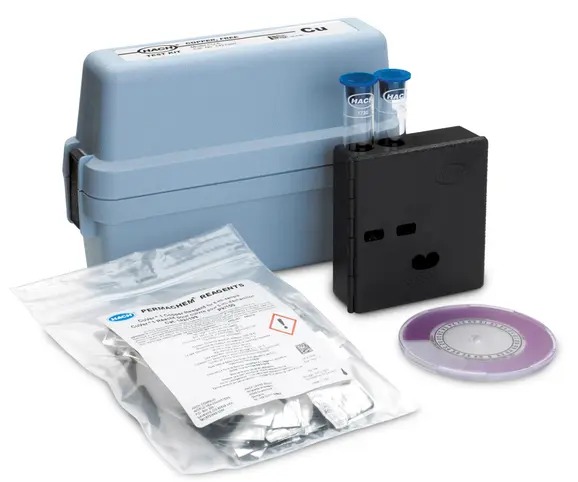 Hach Test kit, copper (free) test color disc, model CU-5, 0 - 4 mg/L Cu, 100 Tests 
