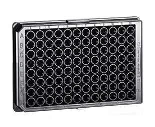 Greiner Bio One™ Black Polystyrene FLUOTRAC™ 600 Microplate, Flat Bottom, High Binding, Chimney Style, 96 Well