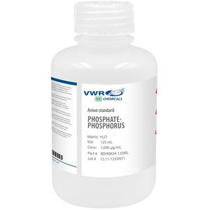 VWR® Phosphate standard solution, PO₄³⁻ in Water (from KH₂PO₄) standard for ion chromatography, ARISTAR®