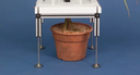 Guillotine and stand for Volatile Collection Chamber, 1.5 inch reinforced KSB, adjustable height legs