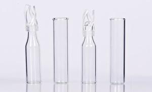 MS® Micro-Insert 29 x 5.7mm, clear, Bevelled bottom with assembled plastic spring, for 9-425 screw top