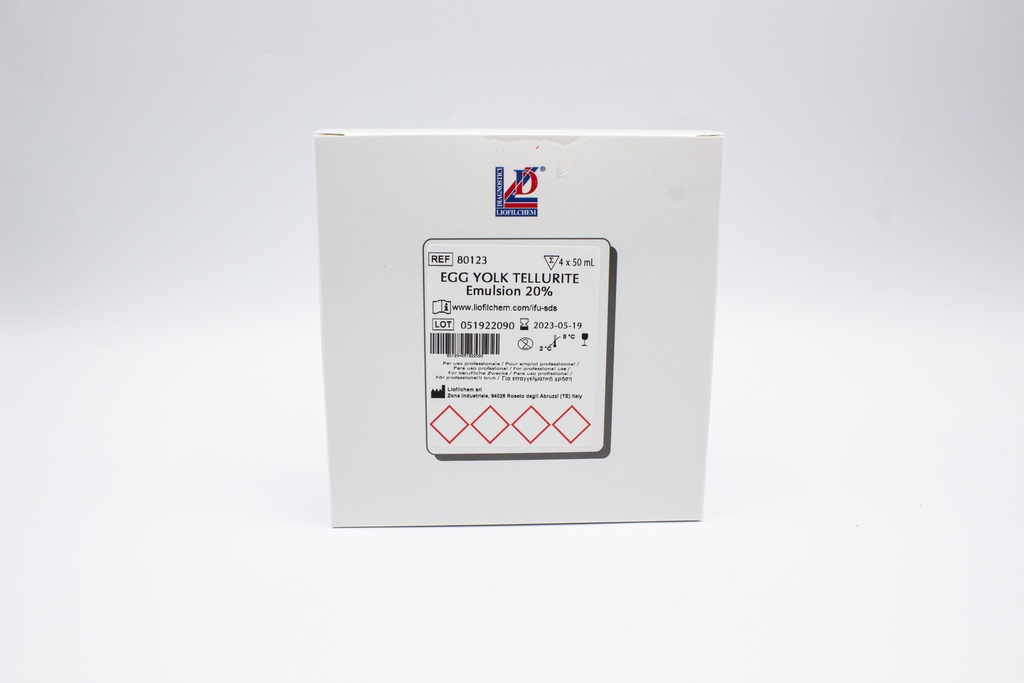 Liofilchem™ Egg Yolk Tellurite Emulsion 20%, 4 x 50 mL 