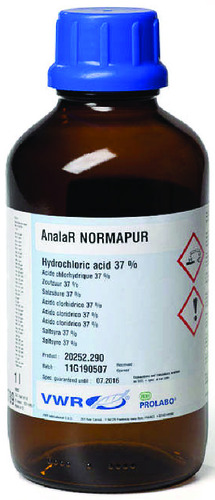 VWR Hydrochloric acid 37%, AnalaR® NORMAPUR® Reag. Ph. Eur. analytical reagent