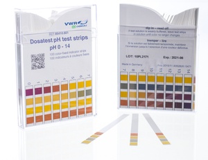VWR® Dosatest, pH indicator test strips, non bleeding, pH 0-14