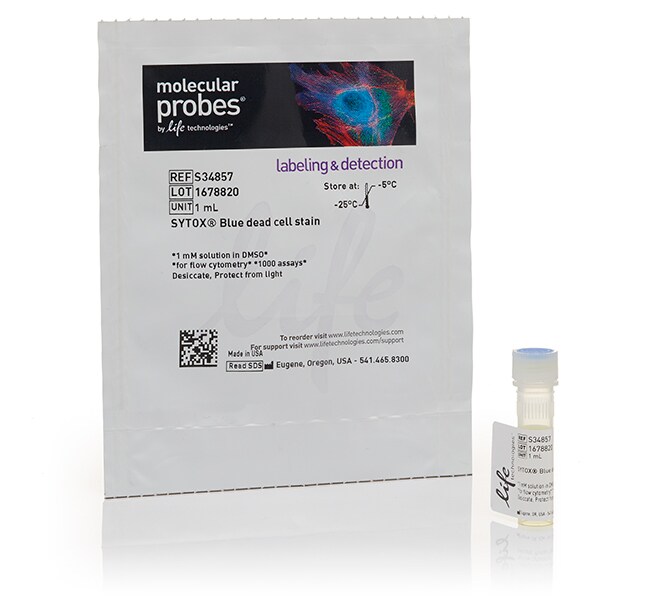 Invitrogen™ SYTOX™ Blue Dead Cell Stain, for flow cytometry, 1mL 