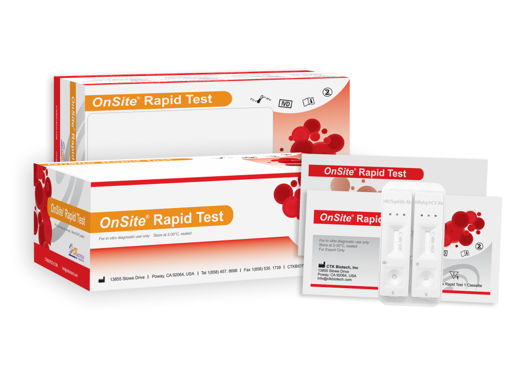 OnSite™ HIV/Syphilis/HBV/HCV Panel Rapid Test Kit, CE, 20 Tests