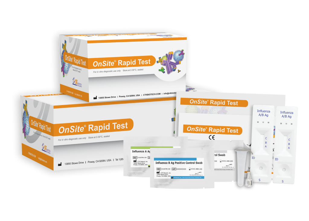  OnSite™ Influenza A/B Ag Rapid Test Kit, CE, 20 Tests 