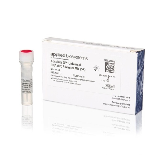 [A72710] Applied Biosystems™ Absolute Q™ Universal DNA Digital PCR Master Mix (5X), 200 Reactions