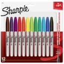 Sharpie Permanent Markers, Fine Point,0.3Mm,  Black, 12 Count Per Pack