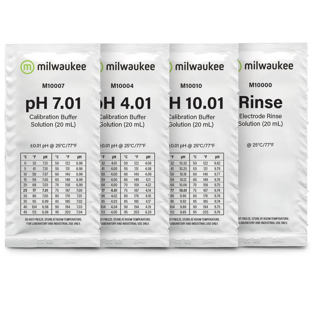 Milwaukee FRESH-START™ Starter Solution Sachet Kit for pH Meters and Testers 