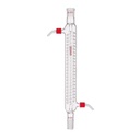 Borosilicate Glass 3.3 Graham Condenser, Coiled Inner Tube, Standard Ground Joint