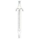 Borosilicate Glass 3.3 Dimroth Reflux Condenser, Coiled Inner Tube, Standard Ground Joint