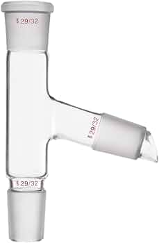 [5035-10.10.10] Borosilicate Glass 3.3 Distillation Take-Off Adapter (75°) with Side Arm (10/19 (Upper) × 10/19 (Lower) × 10/19 (Oblique))