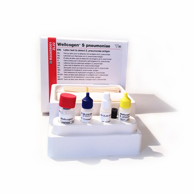 Thermo Scientific™ Wellcogen™ Streptococcus pneumoniae Rapid Latex Agglutination Test Kit, 30 Tests
