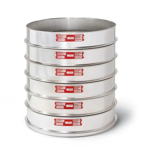 [34.0000.02] FRITSCH ANALYSETTE™ 18 Test Sieves (400x65 mm), according to ISO 3310-1, with compliance certificate (63 mm Mesh Width)