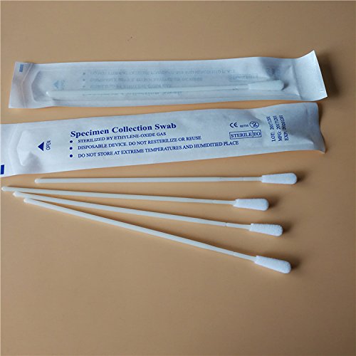 Nasopharyngeal & Oropharyngeal Specimen Collection, Nylon Flocked Swabs, Sterile, 100/Pk
