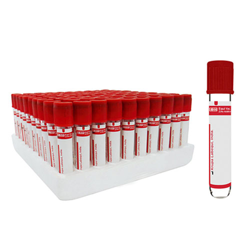 Plain Tubes, No Additive, Red Top, 13x75mm, 100/Pkt