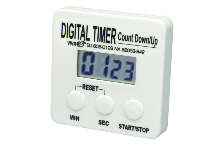 VWR® Digital Timer, One Channel, Certificate Of Calibration, White