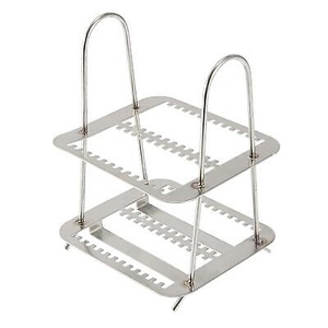 Microscope slide staining rack, holds 20-slides
