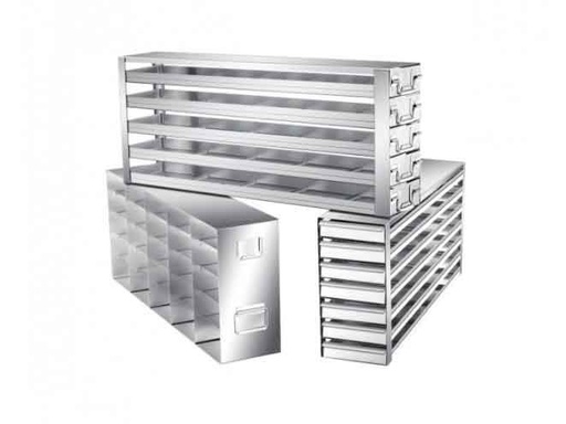 [DCJ-55-B] Haier Stainless Steel Freezer Racks for 2" cryoboxes, 5x5