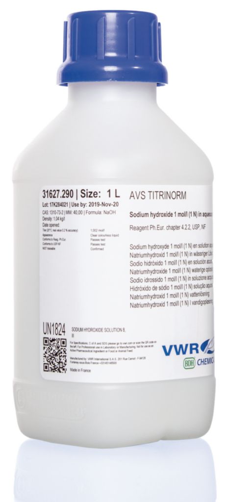VWR Sodium hydroxide 1 mol/l (1 N) in aqueous solution, AVS TITRINORM Reag. Ph. Eur., Reag. USP, NF volumetric solution