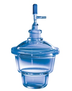 VWR Vacuum desiccator, Borosilicate 3.3 glass, With stopcock, 300 DN, 380×435 mm