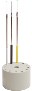 Stand for inoculating loops and needles, round