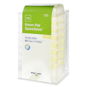 RAININ Standard tips (GPS-L300), 300 µl, Green-Pak® SpaceSaver® refills, 8 x 96 tips