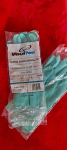 Vaultex flocklined, chemical resistant, nitrile gloves, assorted sizes