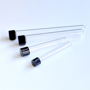Borosilicate glass culture test tubes, round bottom, with screw cap
