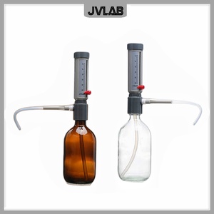 Bottle Top Dispenser, Simple, 0 - 25mL with Amber glass bottle