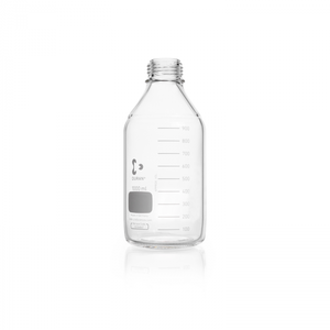GL 45 Laboratory Glass Bottle, clear, without screw cap and pouring ring, 1000 mL