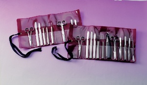 SAMCO Dissection kit, Advanced Set in PVC roll, 13 pcs