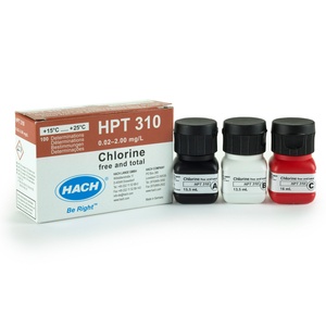 Hach Chlorine liquid DPD reagent set, 0.02-2.00mg/L Cl₂, for 100 Tests