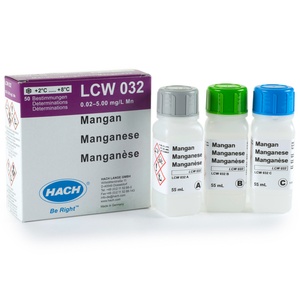 Hach Manganese reagent set 0.2-5 mg/L / 0.02-1.0 mg/L Mn, for 50 Tests