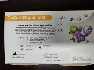 CTK Biotech OnSite® Malaria Pf/Pan Ag Rapid Test CE