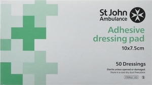 St John Ambulance Sterile Adhesive Dressing Pad